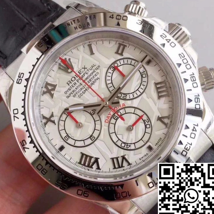 Factory Rolex Cosmograph 116520 Strap Leather Daytona JH Black 0213